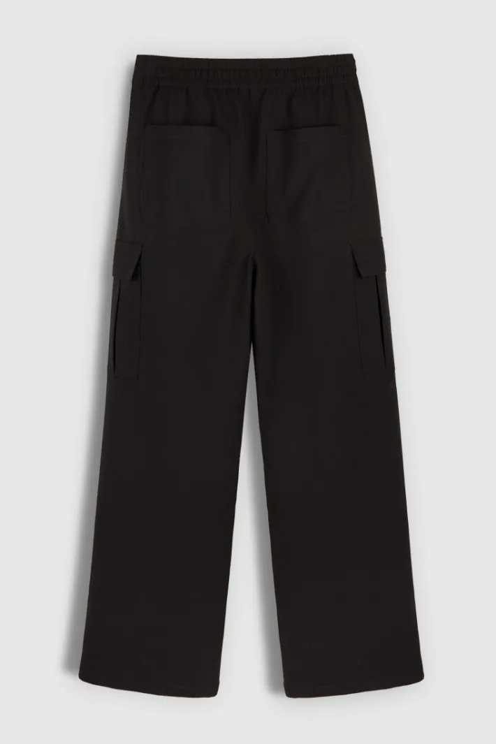 Teddy Smith Pantalon P-ROSALY CARGO NOIR Cheap
