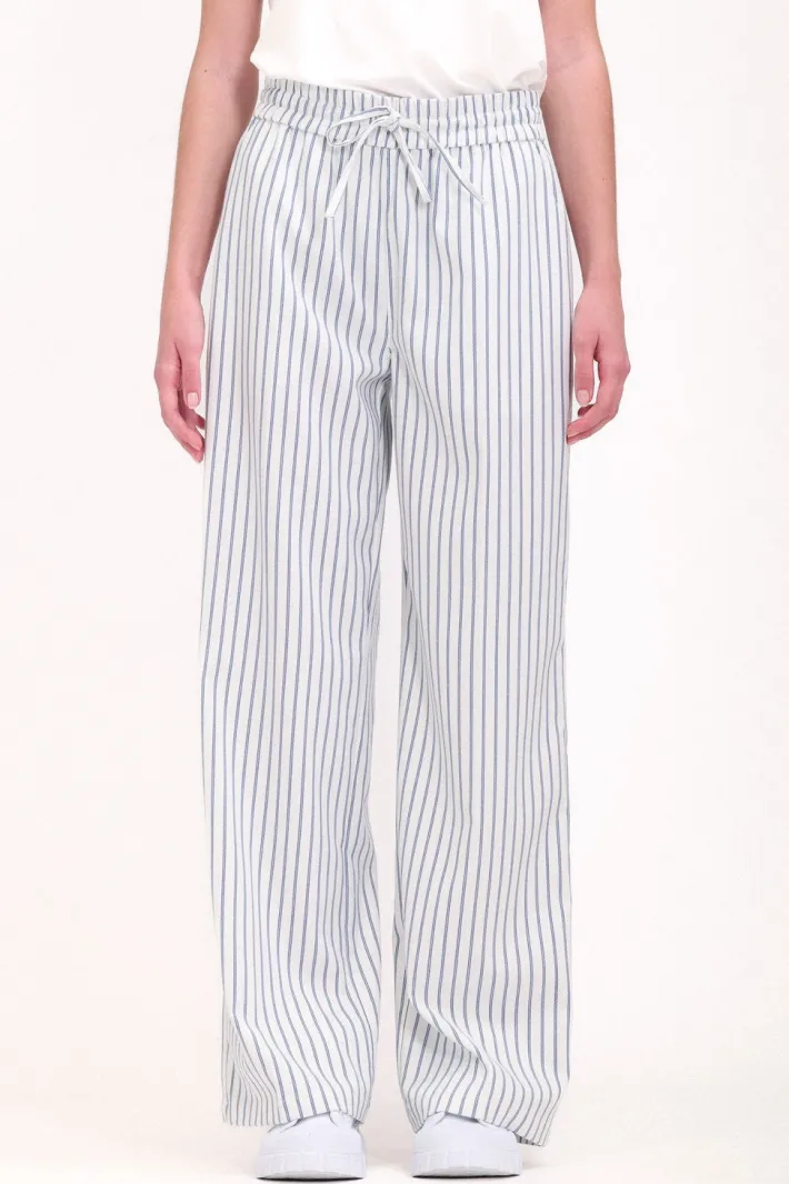 Teddy Smith Pantalon P-ROSALY STRIPE BLANC Shop