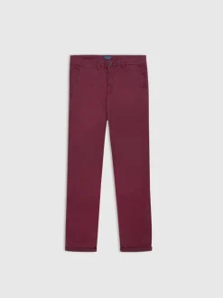 Teddy Smith Pantalon style chino coupe slim P-CHINO DARK WINE DARKWINE Clearance