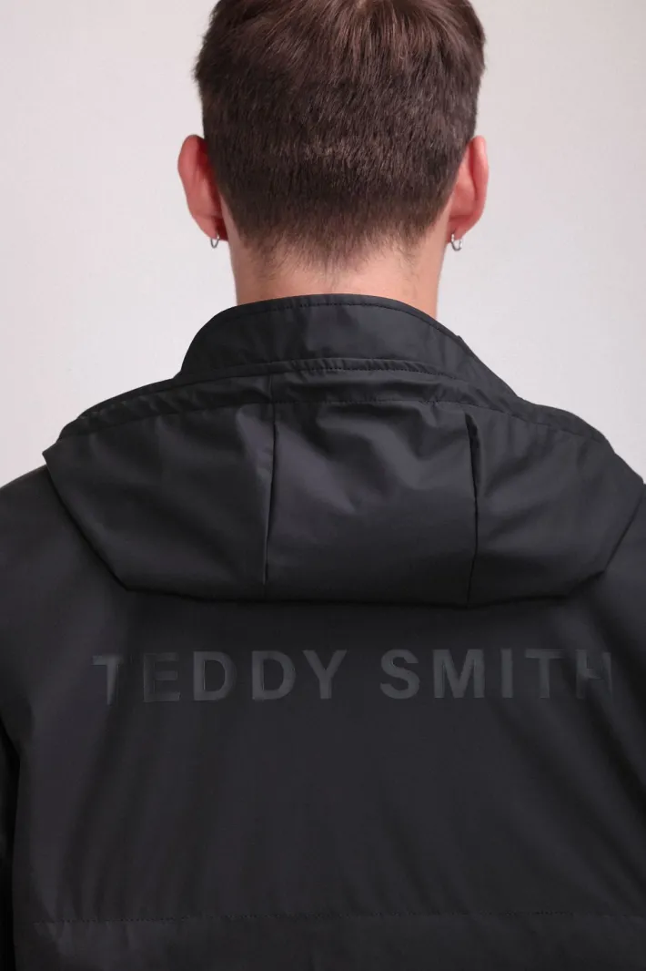 Teddy Smith Parka coupe-vent imperméable P-GRIFFIN CHARBON New