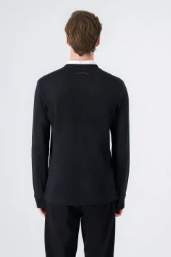 Teddy Smith Polo jacquard coton GAREL ML CHARBON Sale