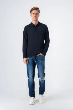 Teddy Smith Polo jersey JAPSON ML DARK NAVY Store