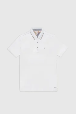 Teddy Smith Polo jersey manches courtes P-MILIO MC MIDDLE WHITE New