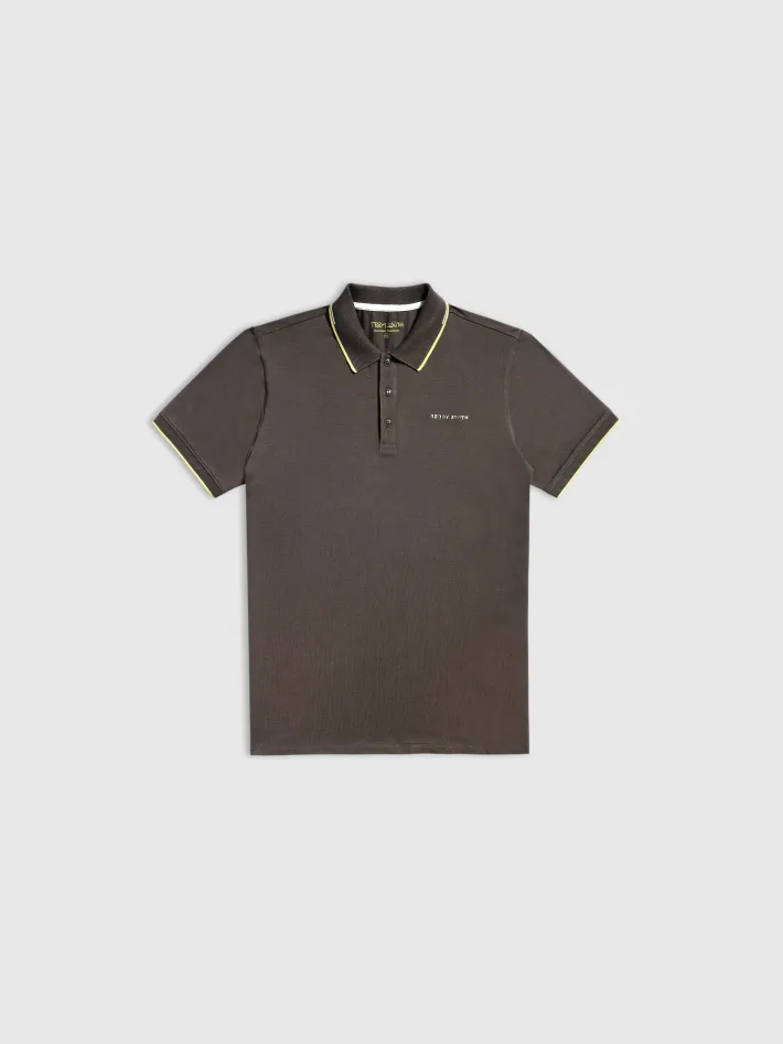 Teddy Smith Polo jersey manches courtes P-REX MC MINERAL KAKI MINERALKAKI Store