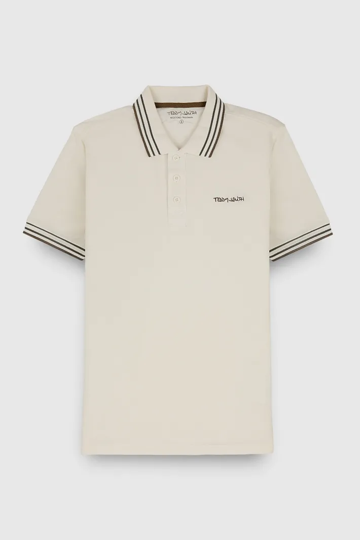 Teddy Smith Polo PASIAN MC MIDDLE WHITE/CONTRAST 1 MIDDLEWHITE/CONTRAST1 New