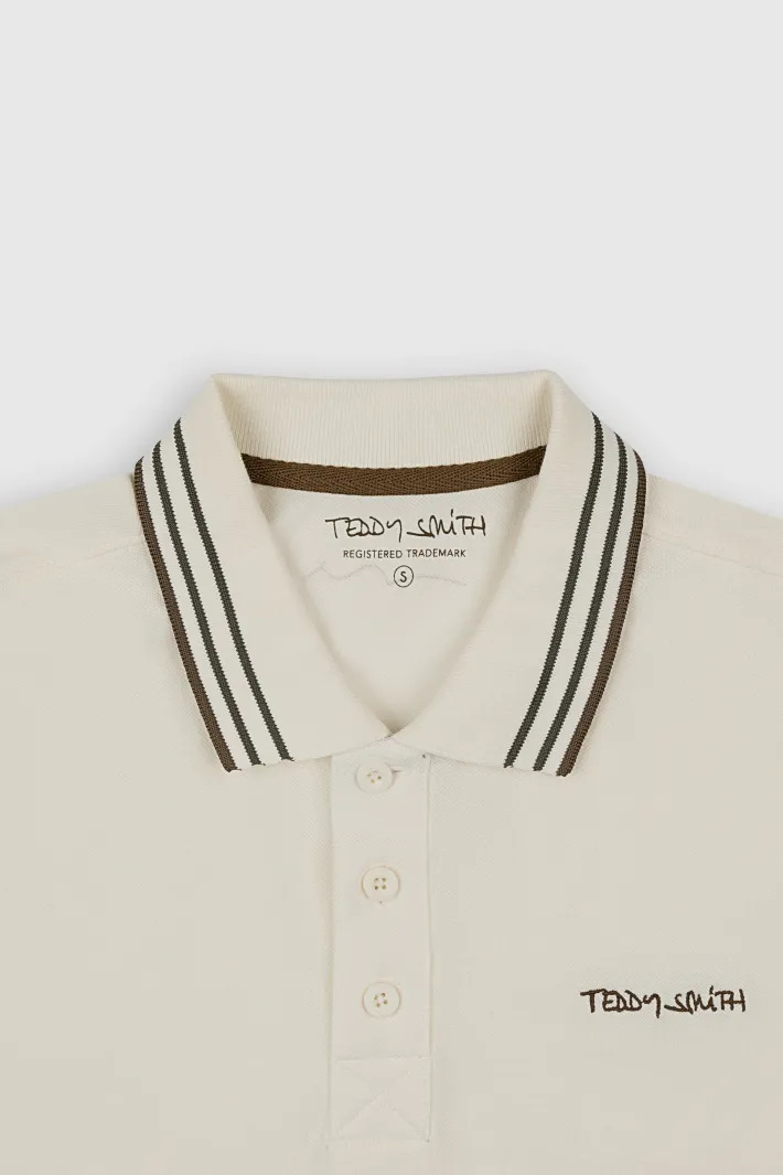 Teddy Smith Polo PASIAN MC MIDDLE WHITE/CONTRAST 1 MIDDLEWHITE/CONTRAST1 New