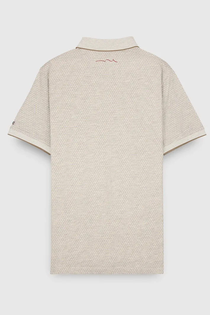 Teddy Smith Polo piqué imprimé manches courtes PASY 2 MC BLANC IVOIRE/BEIGE Flash Sale