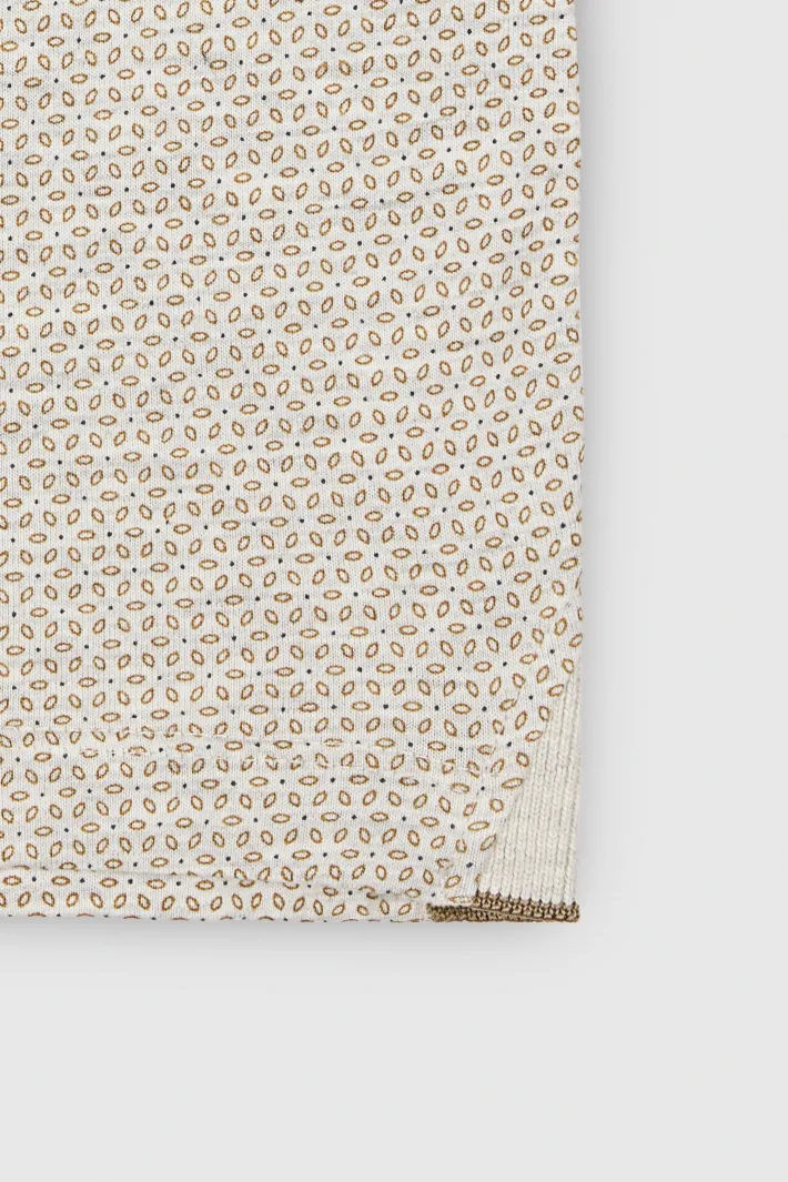 Teddy Smith Polo piqué imprimé manches courtes PASY 2 MC BLANC IVOIRE/BEIGE Flash Sale
