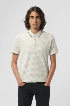 Teddy Smith Polo piqué imprimé manches courtes PASY 2 MC MIDDLE WHITE 1 MIDDLEWHITE1 Sale