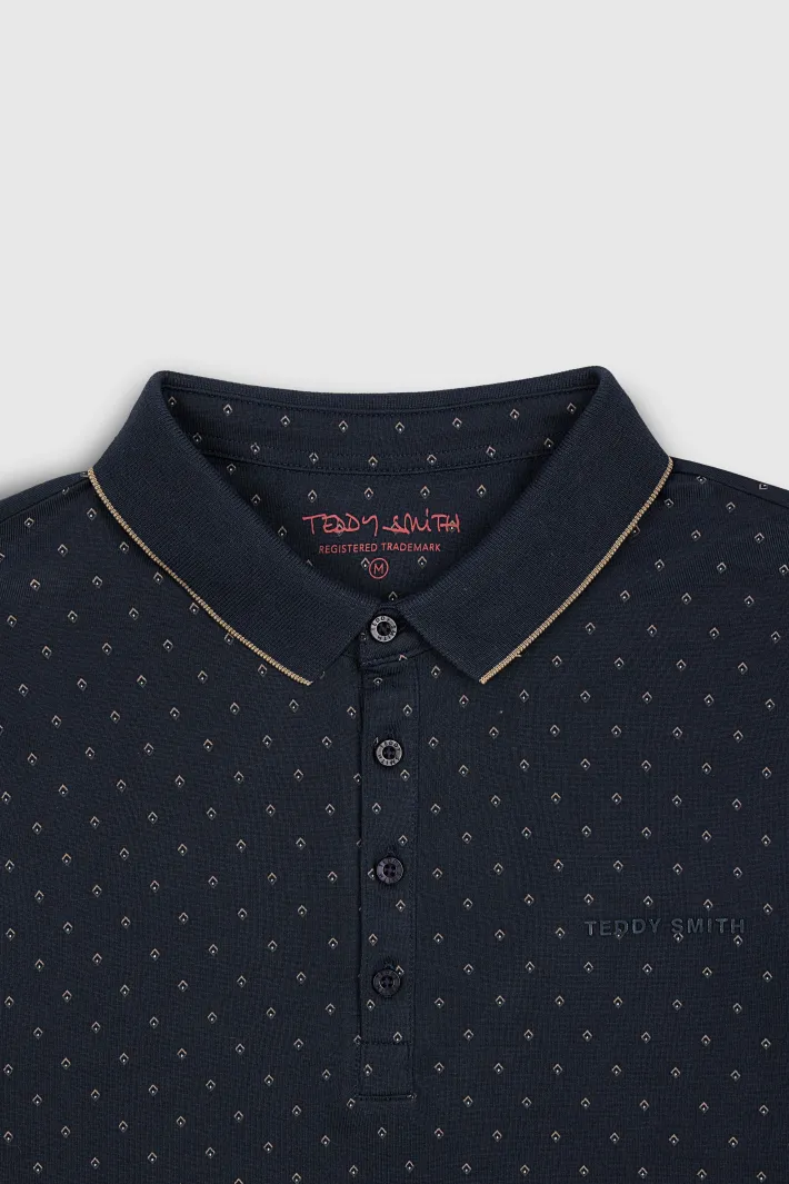 Teddy Smith Polo piqué imprimé manches courtes PASY 2 MC TOTAL NAVY TOTALNAVY Store