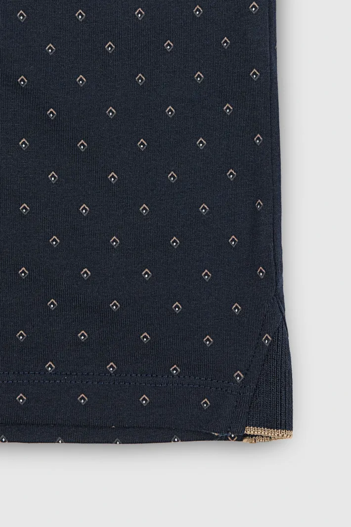 Teddy Smith Polo piqué imprimé manches courtes PASY 2 MC TOTAL NAVY TOTALNAVY Store