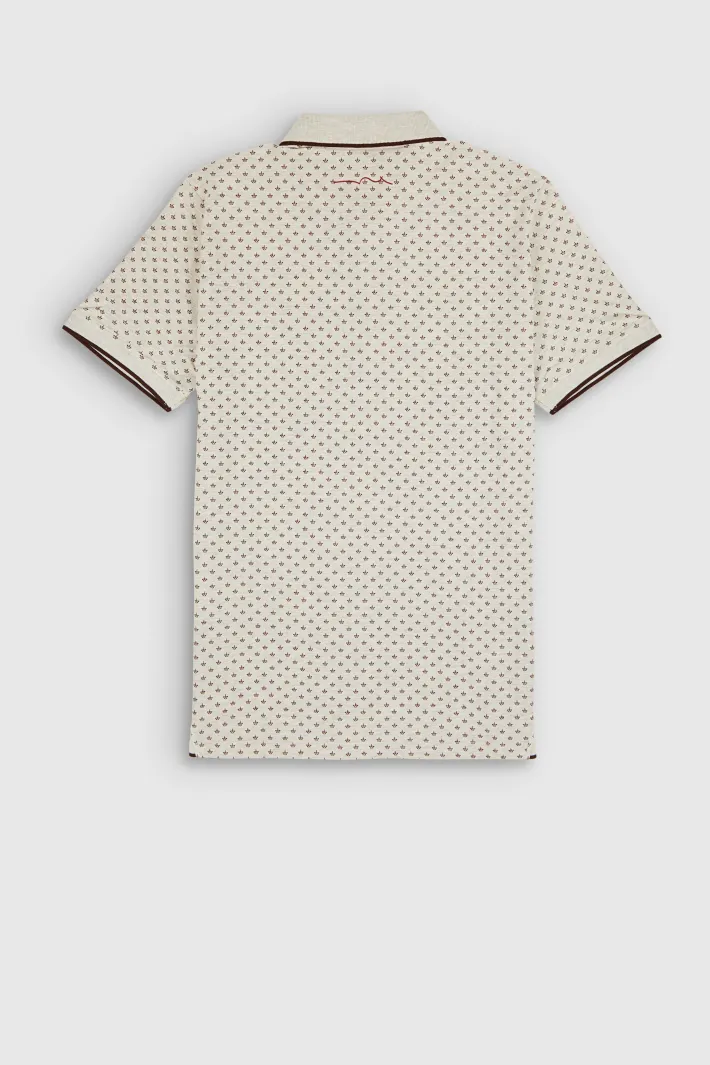 Teddy Smith Polo piqué imprimé manches courtes PASY 2 MC BLANC IVOIRE CHINE BLANCIVOIRECHINE Discount