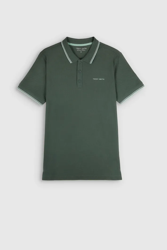 Teddy Smith Polo piqué manches courtes PASIAN 2 VINTAGE KAKI VINTAGEKAKI Discount