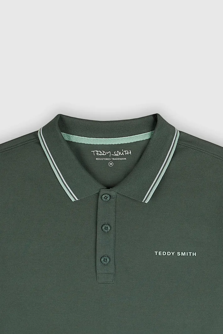 Teddy Smith Polo piqué manches courtes PASIAN 2 VINTAGE KAKI VINTAGEKAKI Discount
