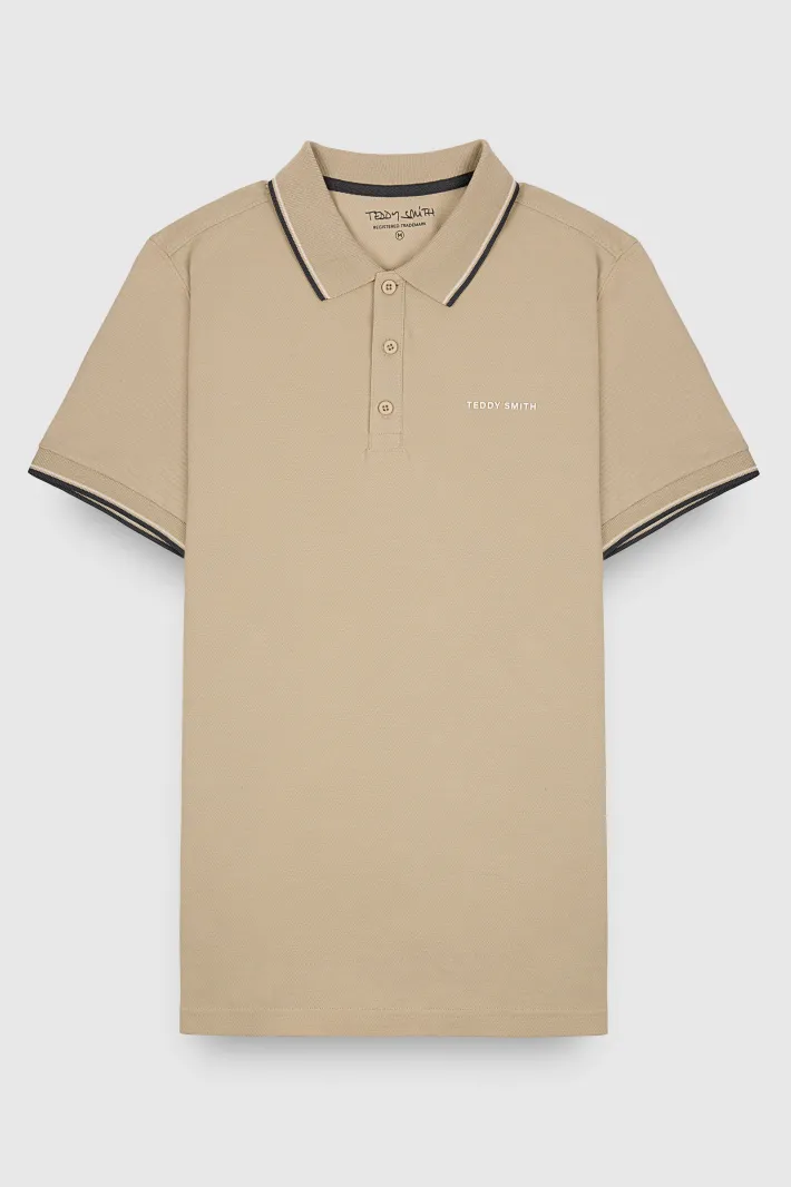 Teddy Smith Polo piqué manches courtes PASIAN 2 MC BEIGE Best