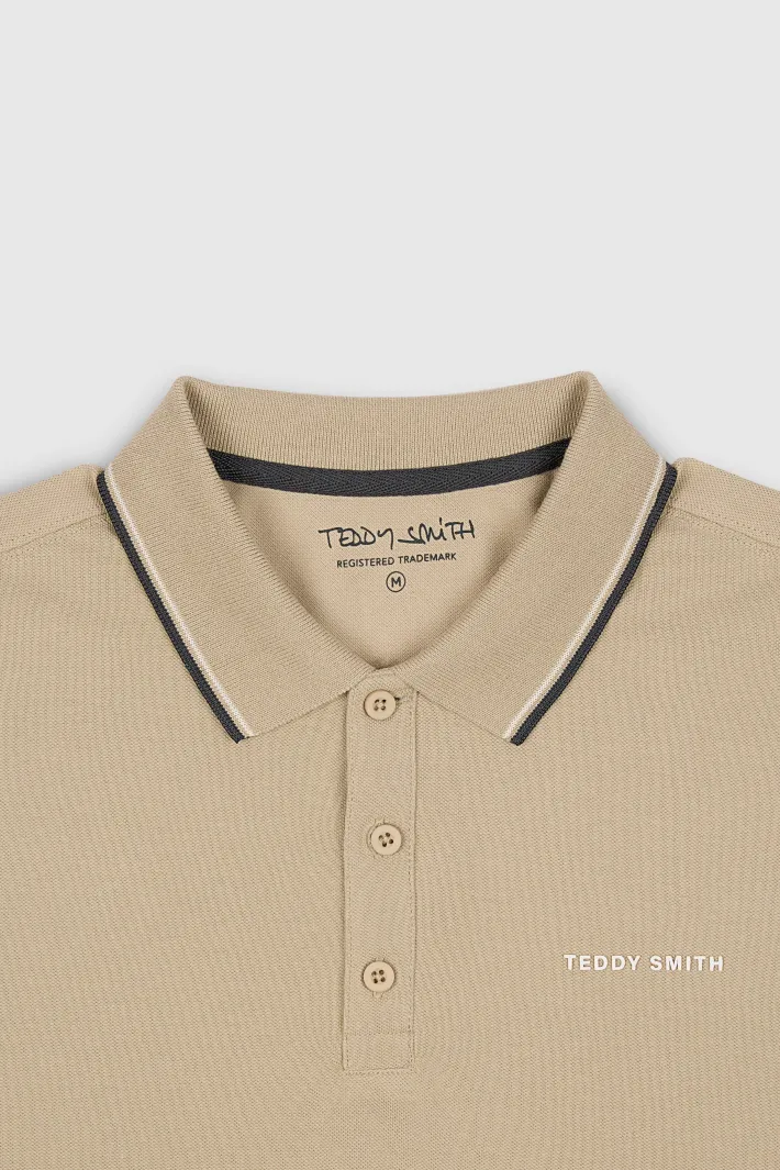 Teddy Smith Polo piqué manches courtes PASIAN 2 MC BEIGE Best