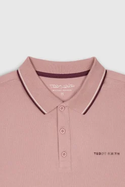 Teddy Smith Polo piqué manches courtes PASIAN 2 MC WOOD ROSE WOODROSE Cheap