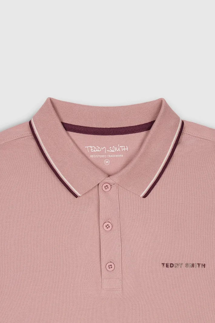 Teddy Smith Polo piqué manches courtes PASIAN 2 MC WOOD ROSE WOODROSE Cheap
