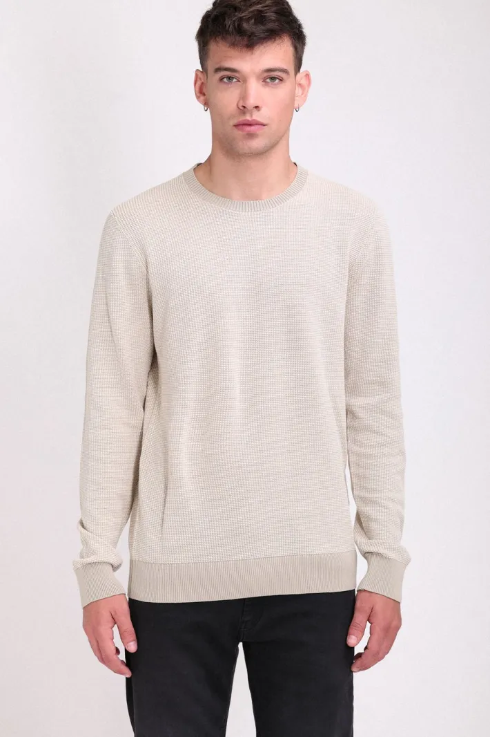 Teddy Smith Pull à col rond P-MILAN 2 BEIGE Shop