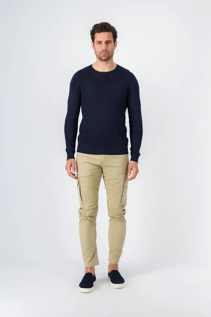 Teddy Smith Pull à col rond PULSER RC TOTAL NAVY CHINE TOTALNAVYCHINE Flash Sale