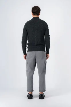 Teddy Smith Pull col cheminée FALCON MELANGE BLACK Discount