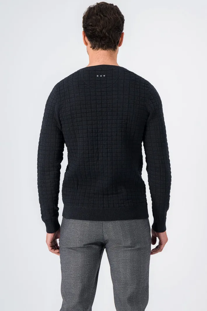 Teddy Smith Pull col rond ONYX MELANGE BLACK Discount