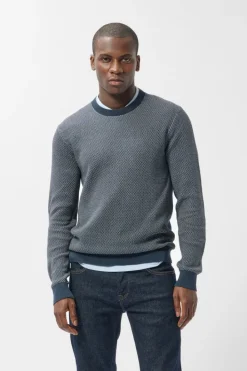 Teddy Smith Pull col rond P-MILAN 2 TOTAL NAVY/JACQUARD TOTALNAVY/JACQUARD New
