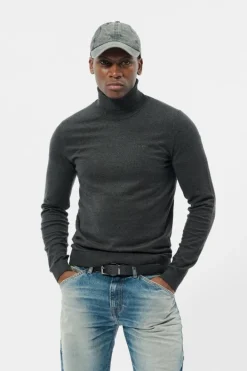 Teddy Smith Pull col roulé P-MARICK MELANGE BLACK MELANGEBLACK New