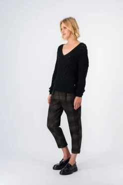 Teddy Smith Pull col V LISON NOIR Shop