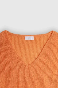Teddy Smith Pull col V P-MAG SWEET ABRICOT SWEETABRICOT Shop