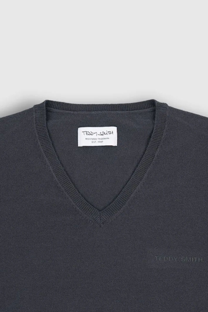 Teddy Smith Pull col V P-MARCO DARK NAVY CHINE DARKNAVYCHINE Cheap
