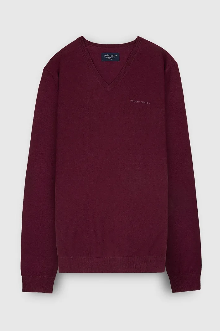Teddy Smith Pull col V P-MARCO DARK WINE DARKWINE Cheap
