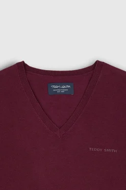 Teddy Smith Pull col V P-MARCO DARK WINE DARKWINE Cheap