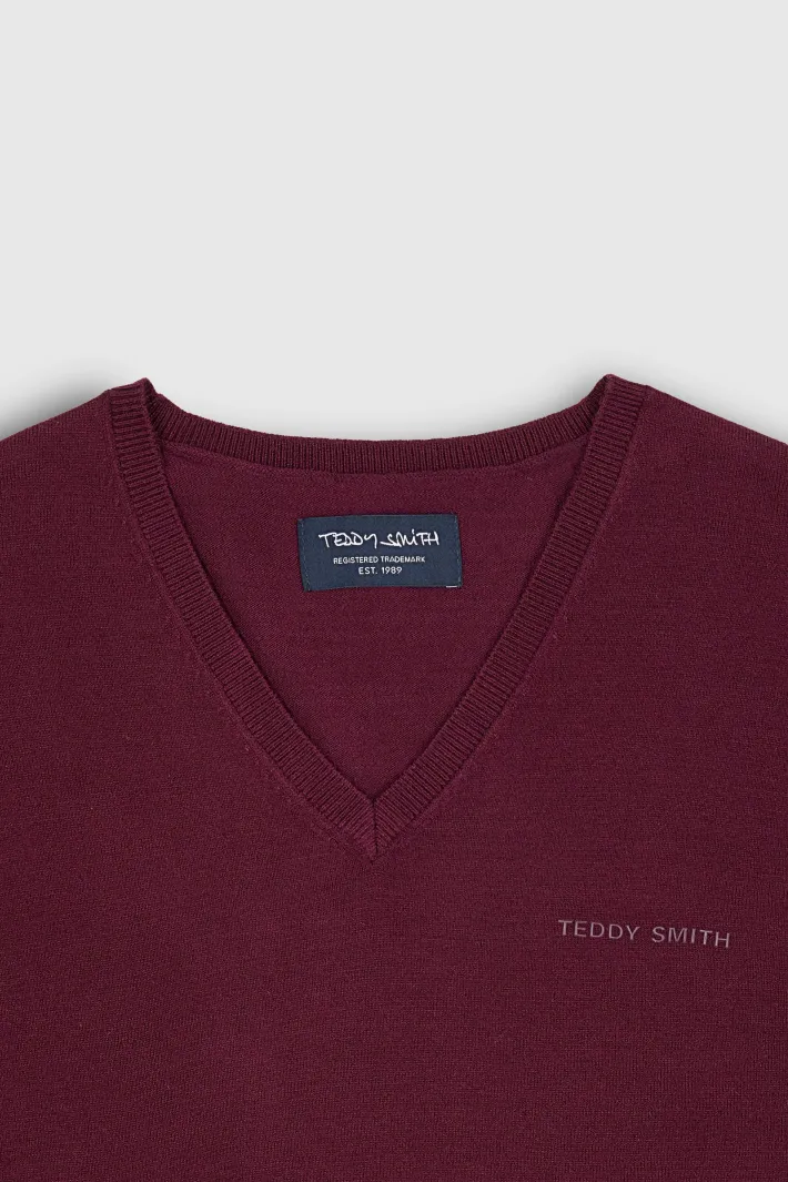 Teddy Smith Pull col V P-MARCO DARK WINE DARKWINE Cheap