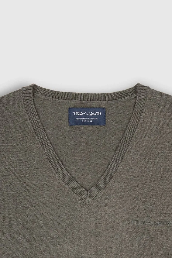 Teddy Smith Pull col V P-MARCO RAVEN KAKI RAVENKAKI Online