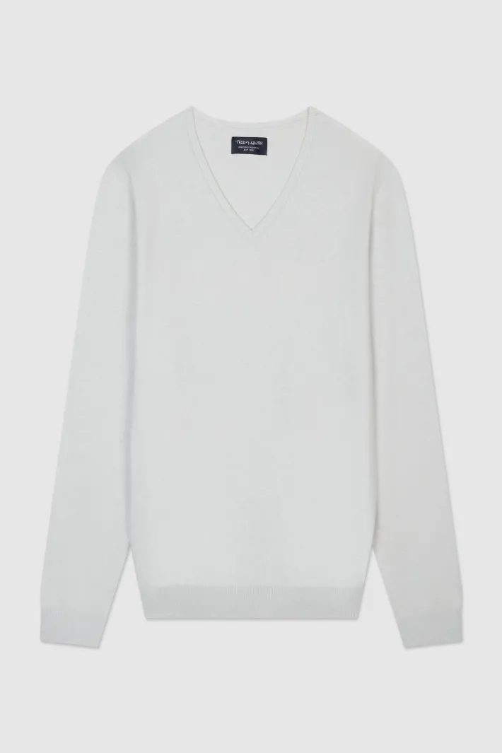 Teddy Smith Pull col V P-MARCO WHITE MELANGE WHITEMELANGE Clearance