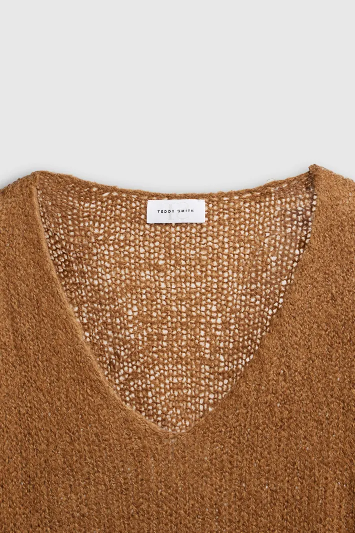 Teddy Smith Pull col V P-MOLLY CARAMEL Outlet