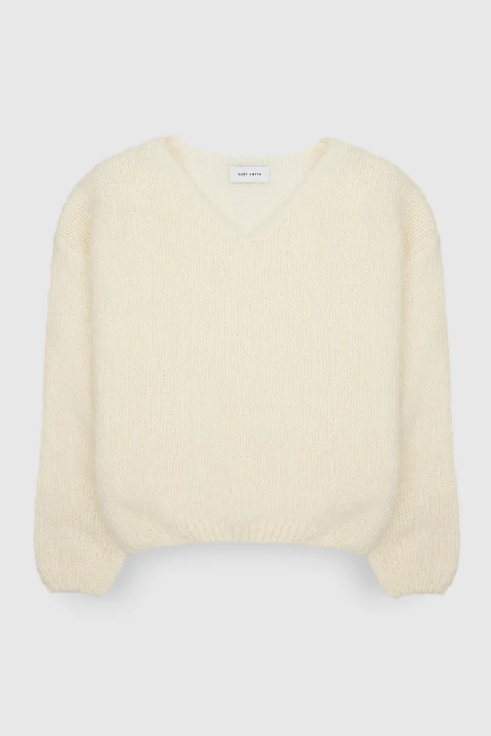 Teddy Smith Pull col V P-MOLLY JR MIDDLE WHITE MIDDLEWHITE Shop