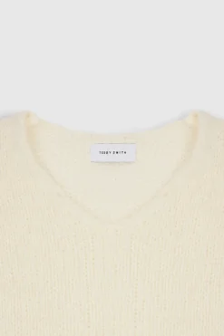 Teddy Smith Pull col V P-MOLLY JR MIDDLE WHITE MIDDLEWHITE Shop