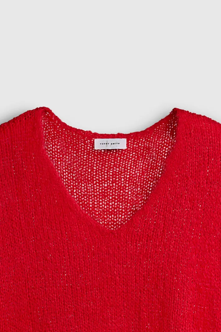 Teddy Smith Pull col V P-MOLLY PUR RED PURRED Online