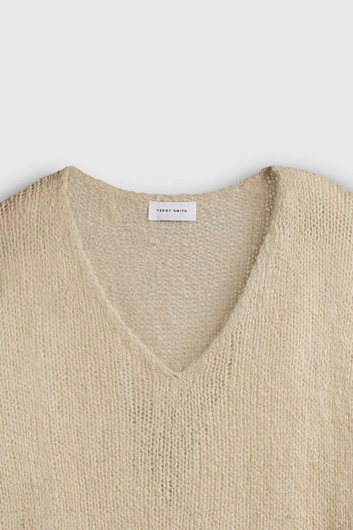 Teddy Smith Pull col V P-MOLLY SOFT GREGE CHINE SOFTGREGECHINE Online