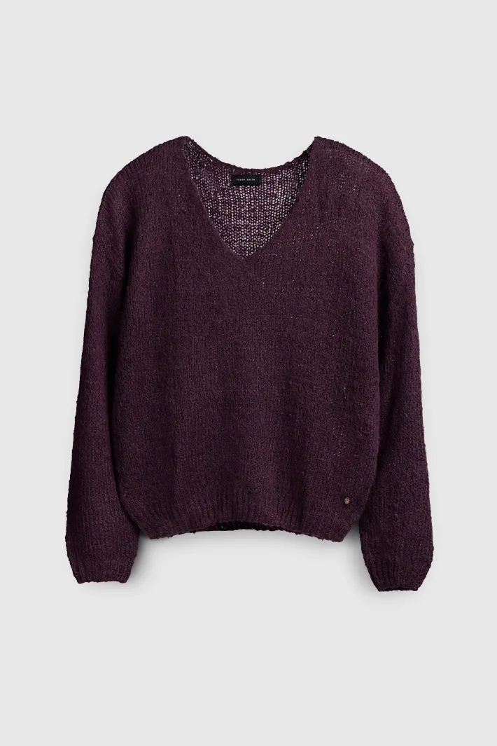 Teddy Smith Pull col V P-MOLLY TRUE PURPLE TRUEPURPLE Discount