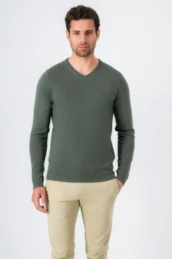 Teddy Smith Pull col V PULSER 2 MILITARY KAKI CHINE MILITARYKAKICHINE Cheap