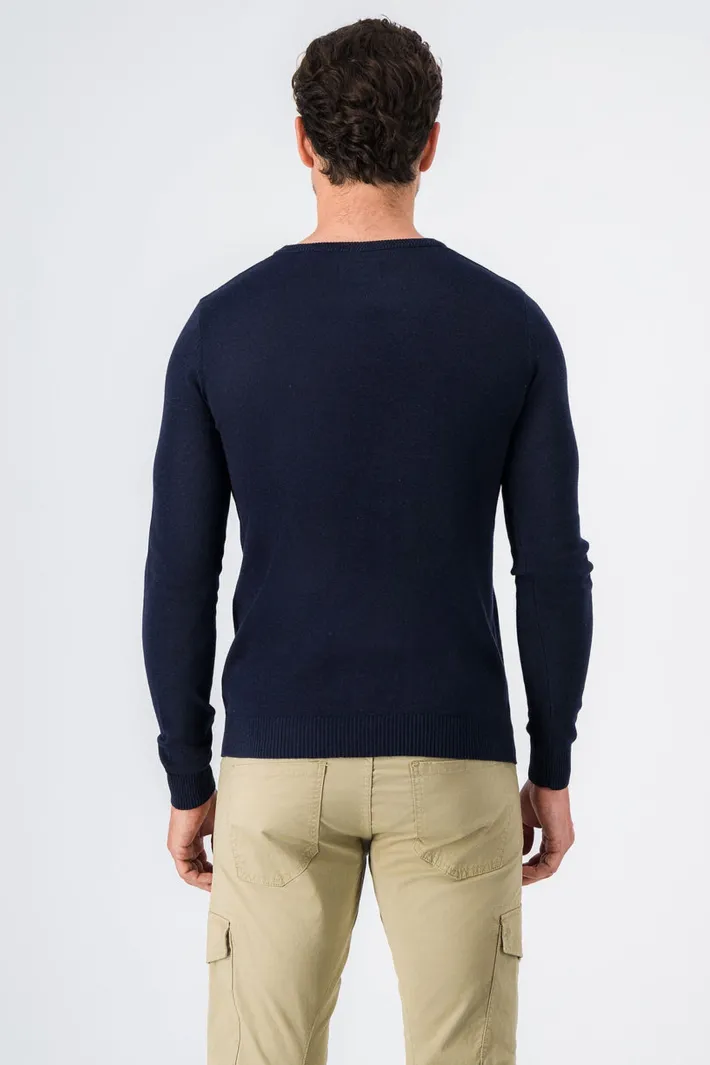 Teddy Smith Pull col V PULSER 2 TOTAL NAVY CHINE TOTALNAVYCHINE Best Sale