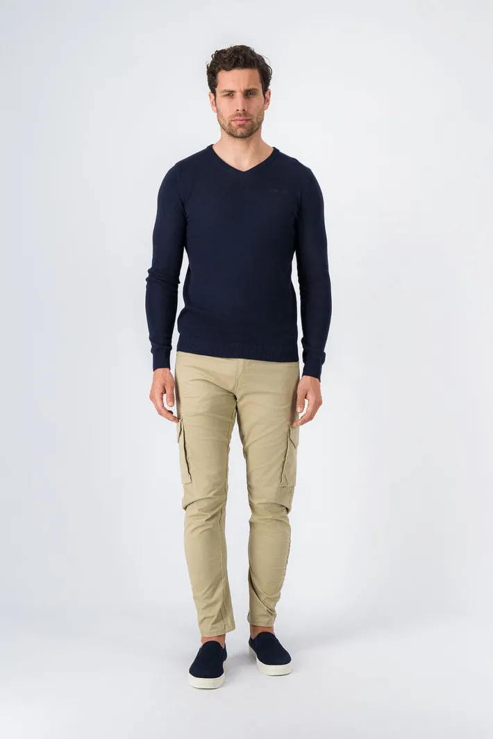 Teddy Smith Pull col V PULSER 2 TOTAL NAVY CHINE TOTALNAVYCHINE Best Sale