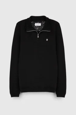 Teddy Smith Pull col zippé P-MARTY 2 CHARBON New