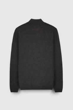 Teddy Smith Pull col zippé P-MARTY 2 MELANGE BLACK MELANGEBLACK Shop