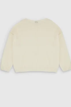 Teddy Smith Pull doux et souple col bateau P-PEPITA MIDDLE WHITE MIDDLEWHITE Outlet