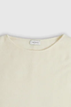 Teddy Smith Pull doux et souple col bateau P-PEPITA MIDDLE WHITE MIDDLEWHITE Outlet
