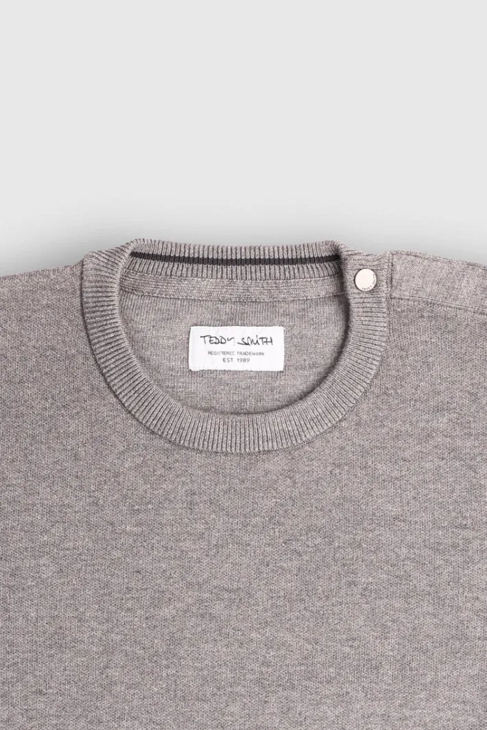 Teddy Smith Pull P-ELIAS GRIS CHINE MOYEN GRISCHINEMOYEN Best